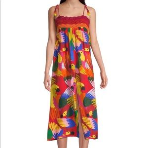 NWT: Farm Rio Macaw Party Crochet Dress